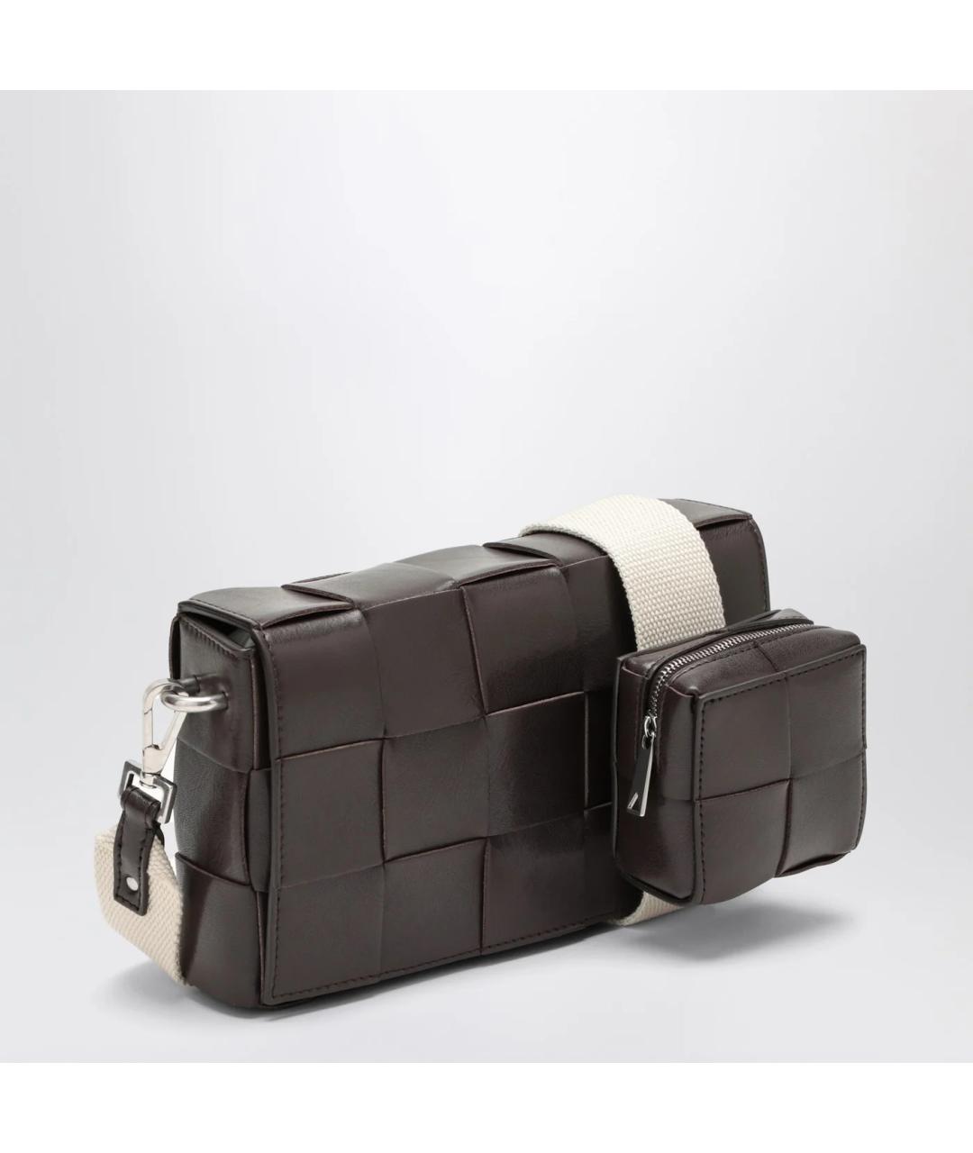 BOTTEGA VENETA Коричневая кожаная сумка на плечо, фото 2