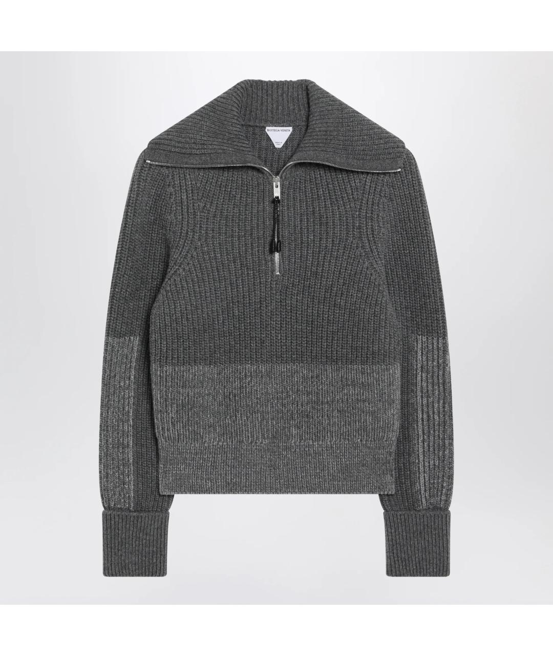 BOTTEGA VENETA Серый шерстяной джемпер / свитер, фото 3