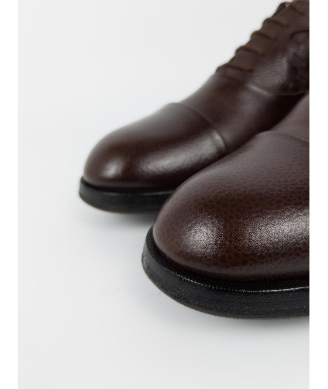 BOTTEGA VENETA Коричневые кожаные туфли, фото 8