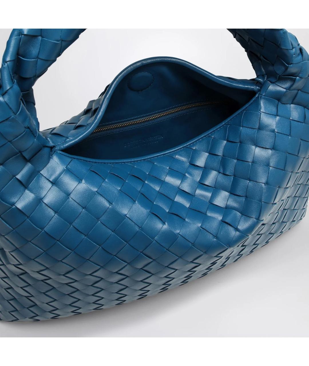 BOTTEGA VENETA Синяя кожаная сумка через плечо, фото 4