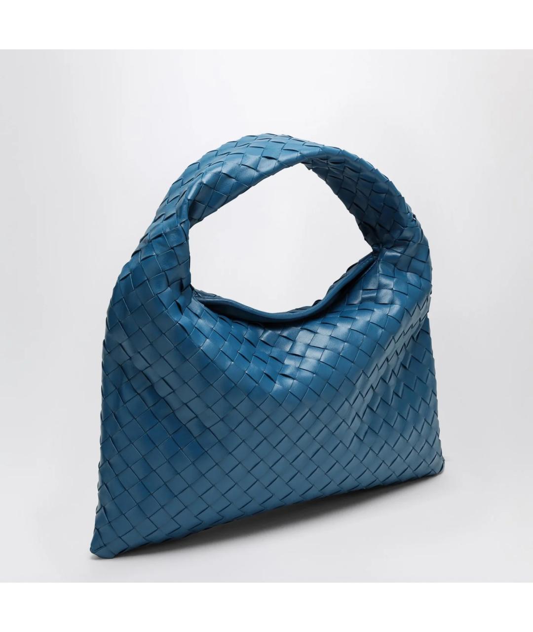 BOTTEGA VENETA Синяя кожаная сумка через плечо, фото 2