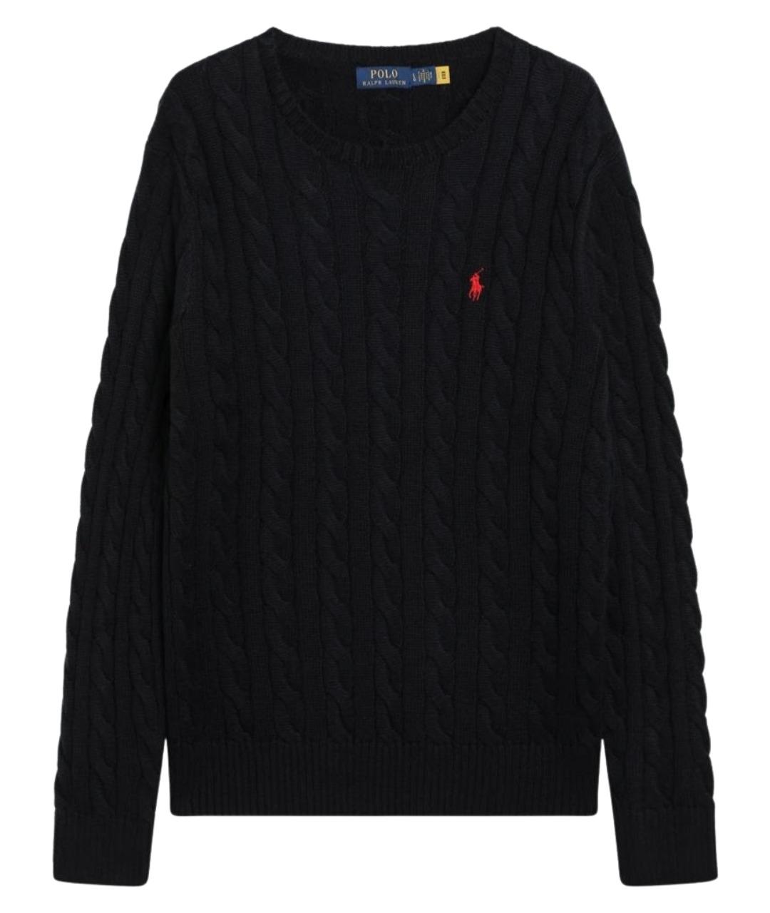 POLO RALPH LAUREN Темно-синий хлопковый джемпер / свитер, фото 1
