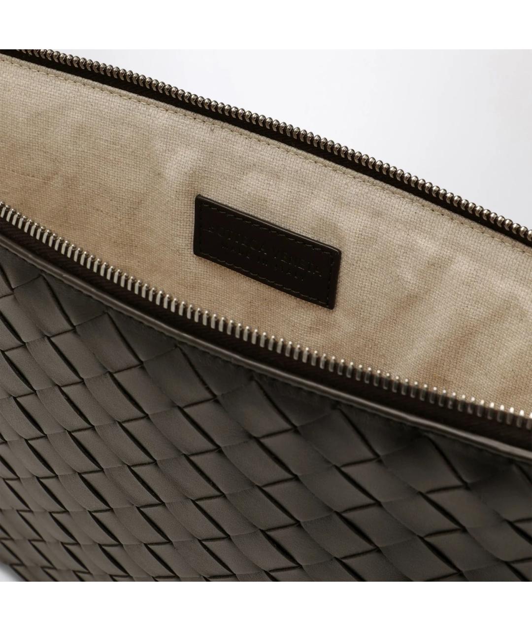BOTTEGA VENETA Коричневая кожаная папка для документов, фото 3