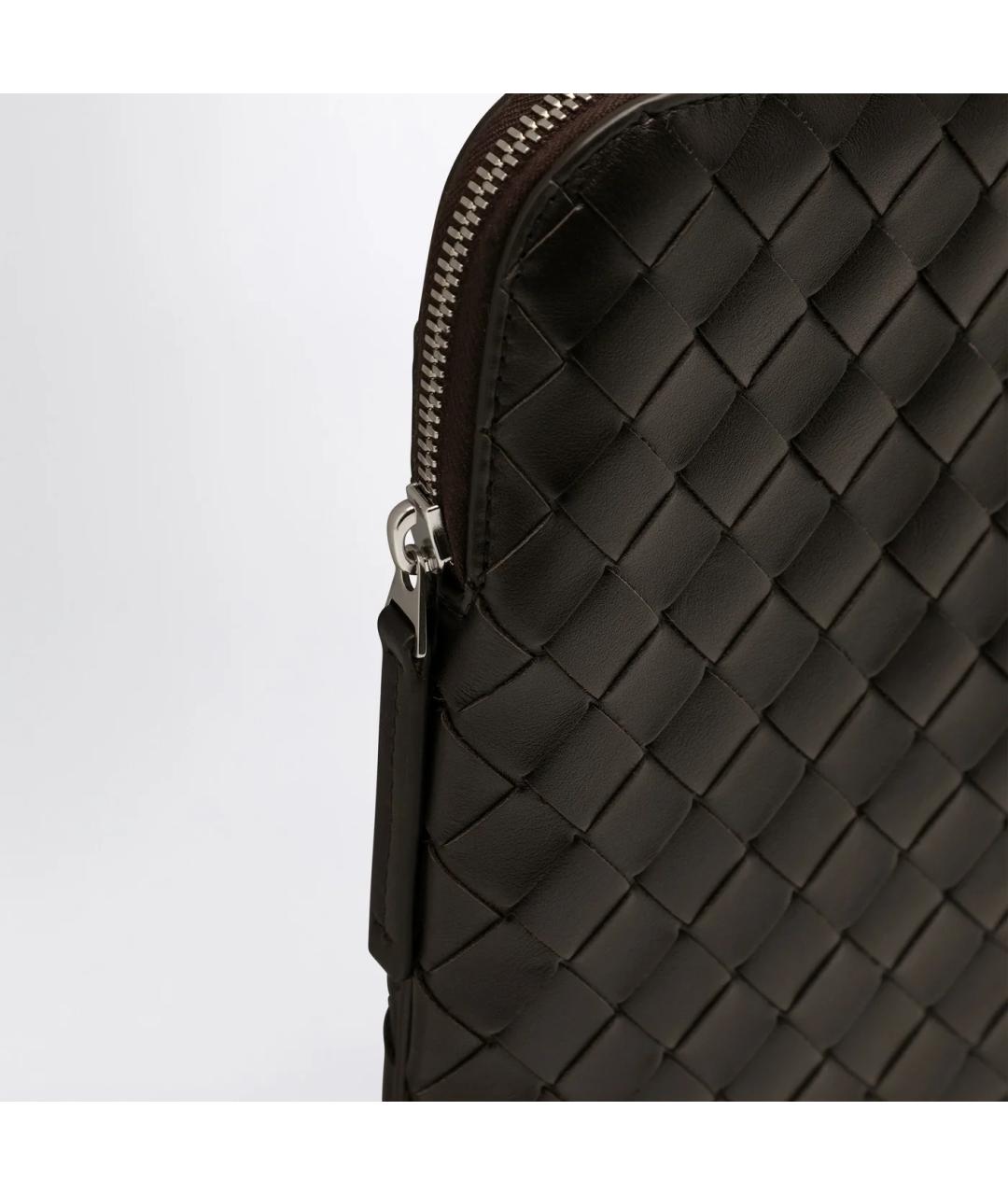 BOTTEGA VENETA Коричневая кожаная папка для документов, фото 4