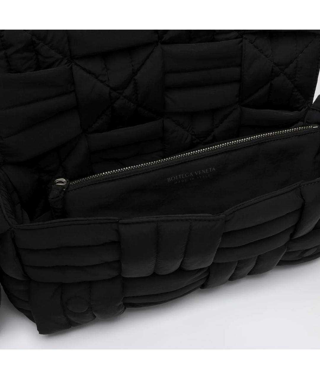 BOTTEGA VENETA Черная тканевая сумка на плечо, фото 4