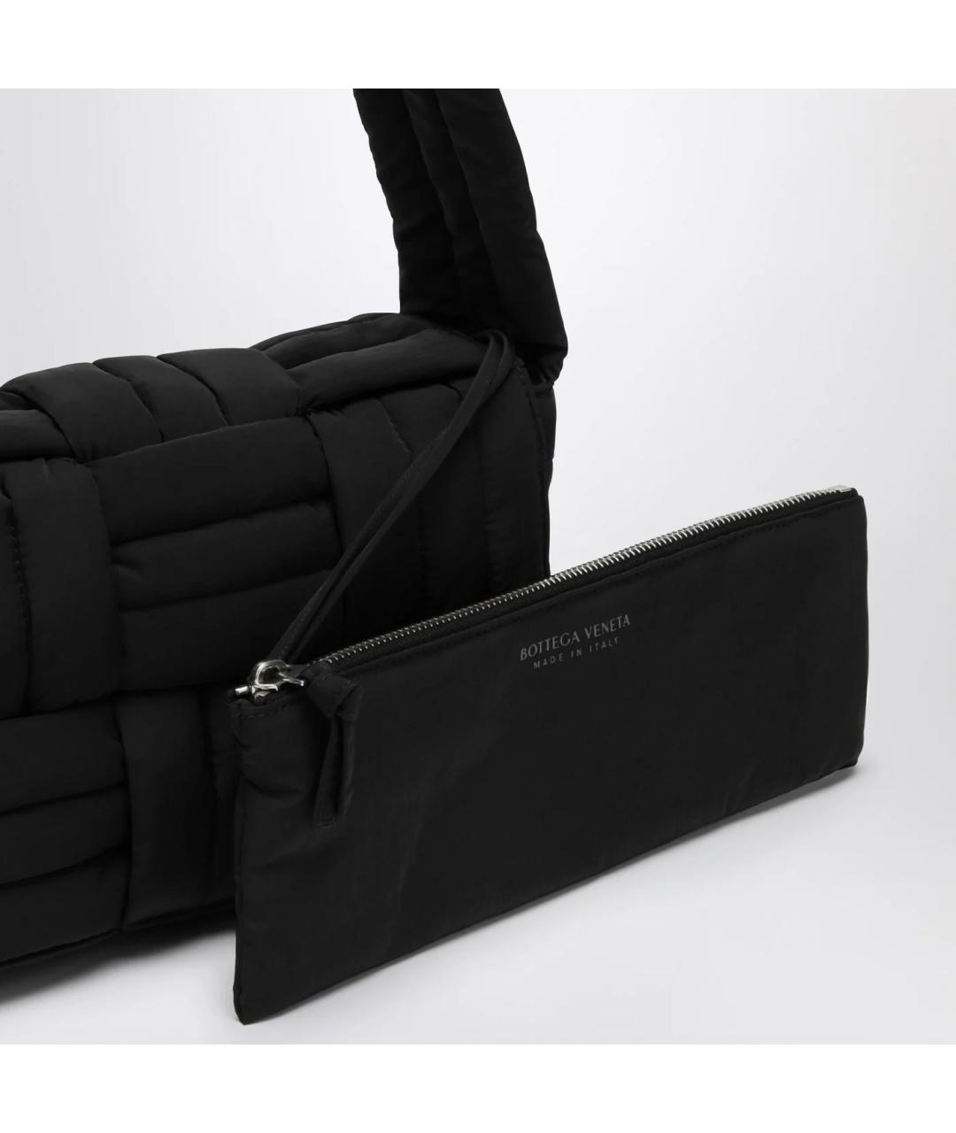 BOTTEGA VENETA Черная тканевая сумка на плечо, фото 5