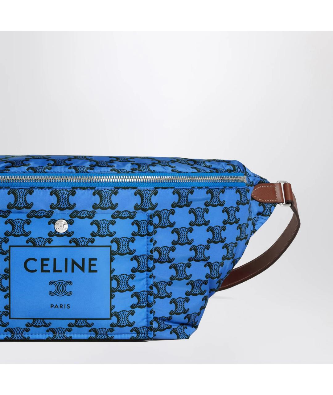 CELINE Синяя нейлоновая сумка на плечо, фото 2