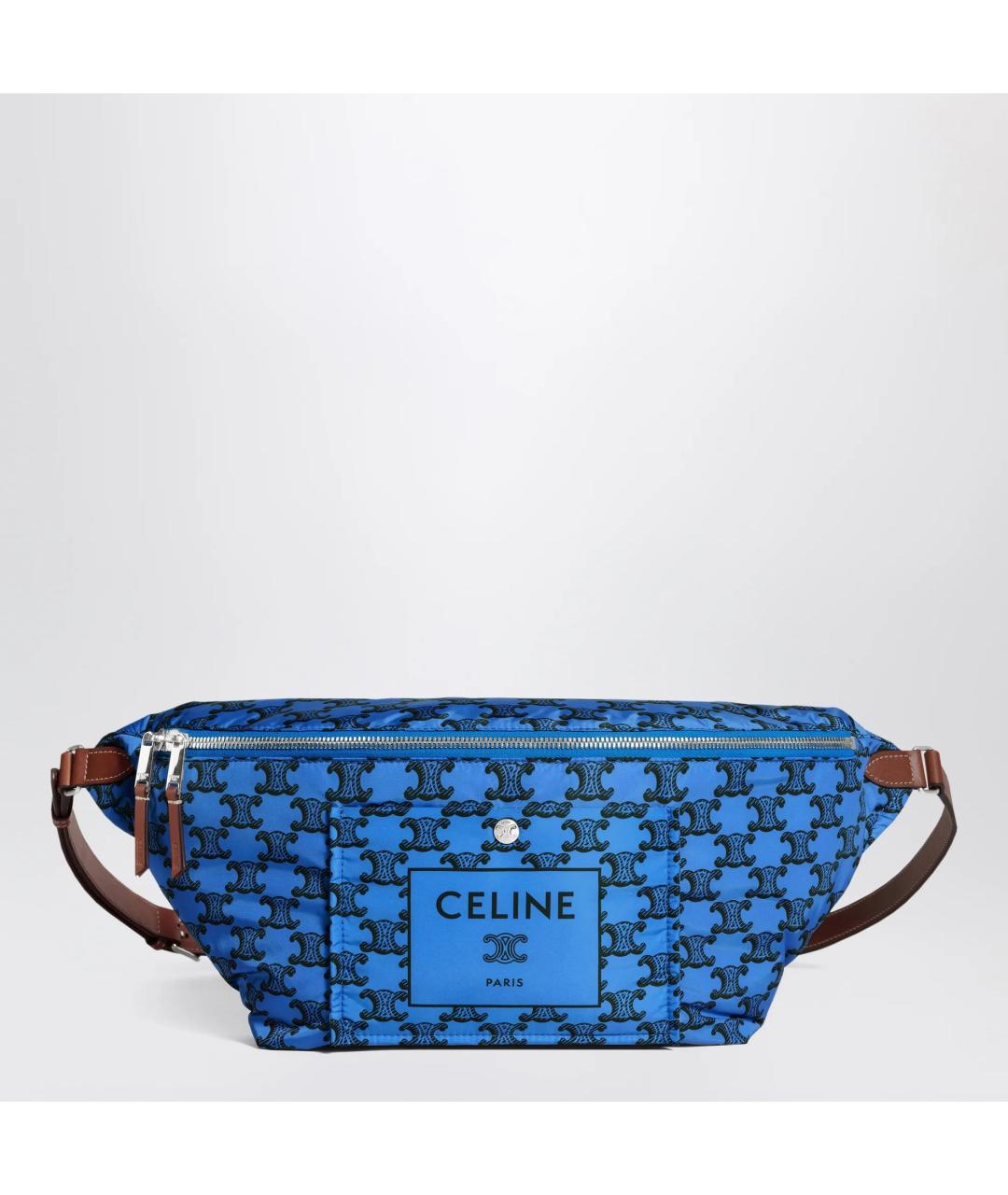 CELINE Синяя нейлоновая сумка на плечо, фото 3