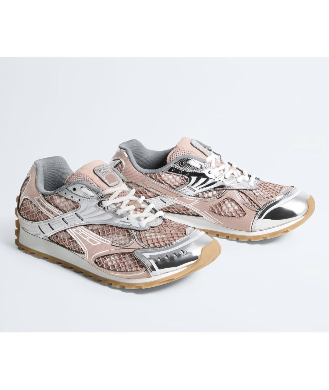 BOTTEGA VENETA Розовые синтетические кроссовки, фото 3
