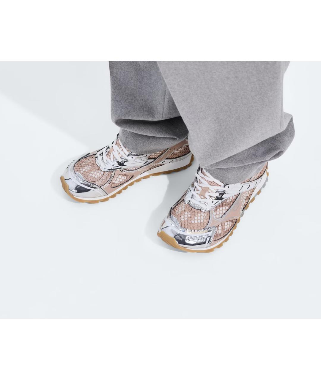 BOTTEGA VENETA Розовые синтетические кроссовки, фото 2