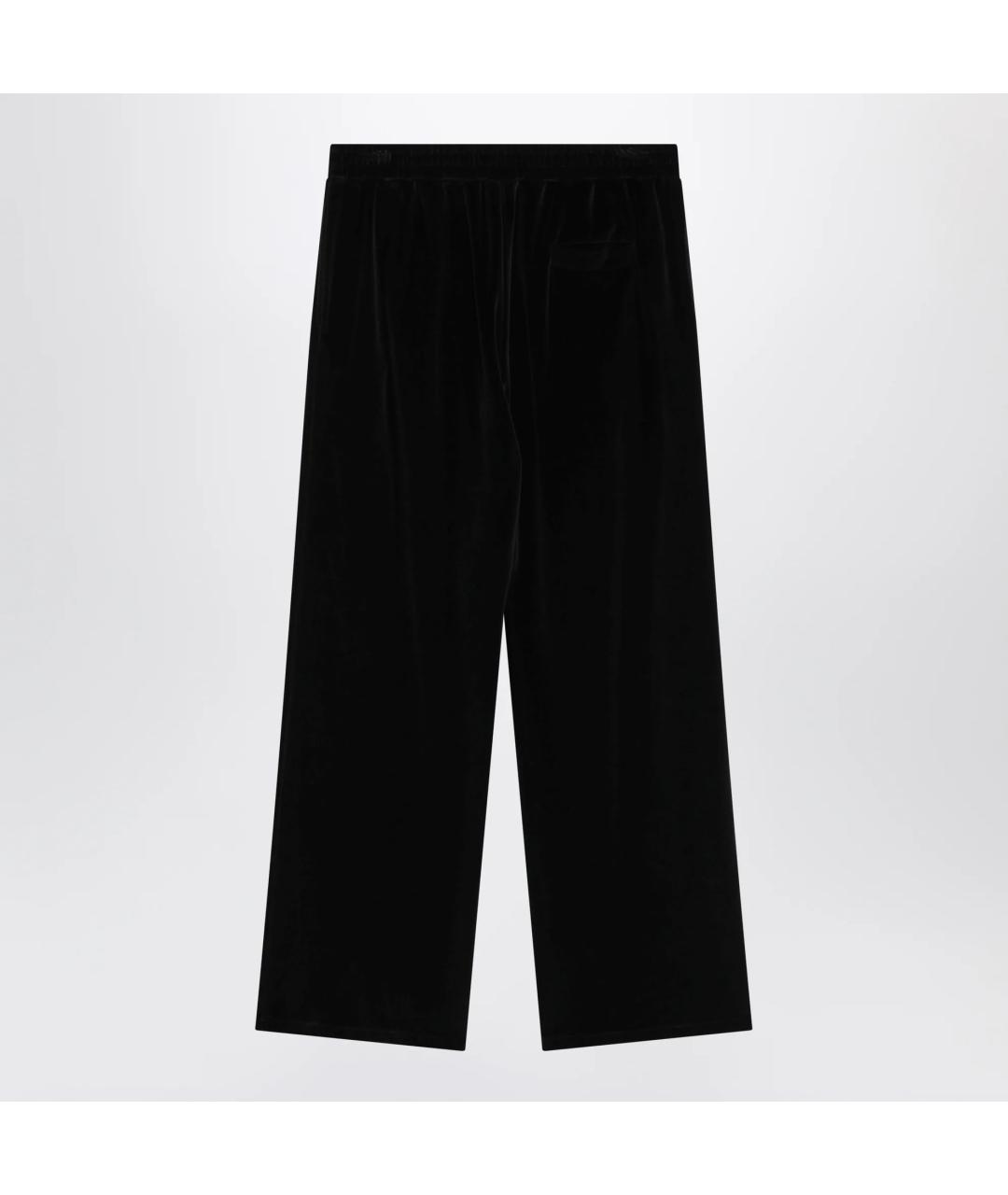 CELINE Черные бархатные повседневные брюки, фото 2