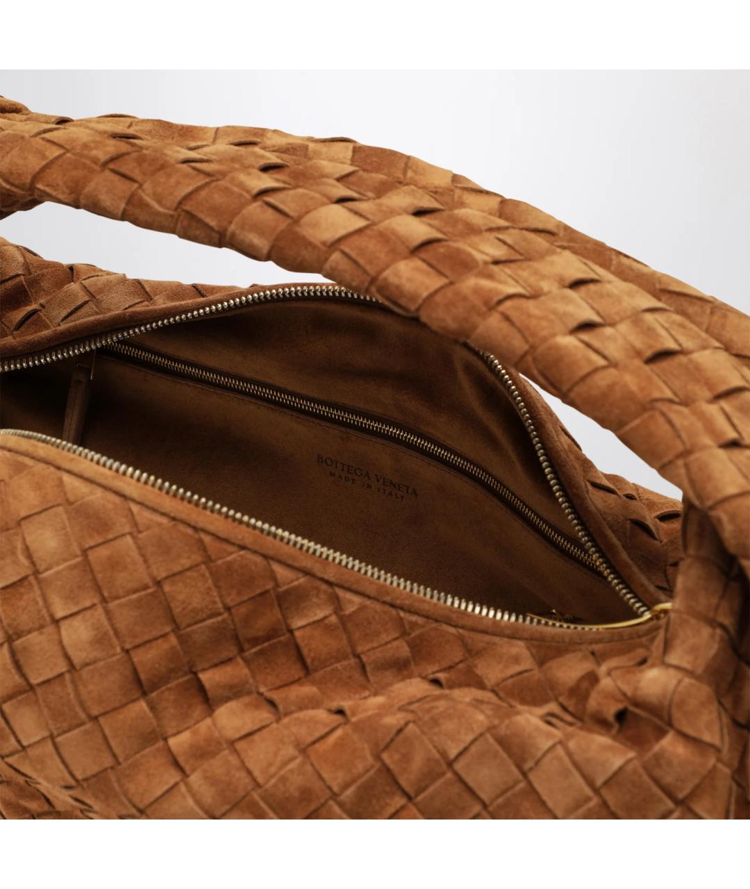 BOTTEGA VENETA Коричневая замшевая сумка через плечо, фото 4