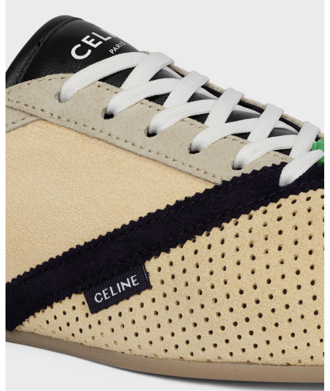 CELINE Бежевые замшевые кеды, фото 5