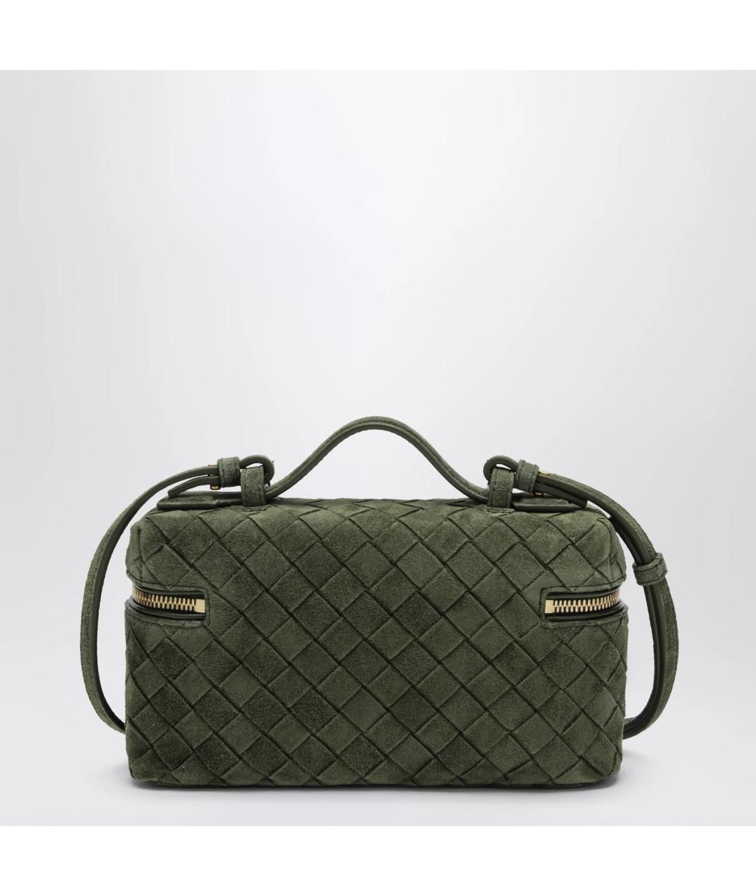 BOTTEGA VENETA Зеленая замшевая сумка через плечо, фото 3