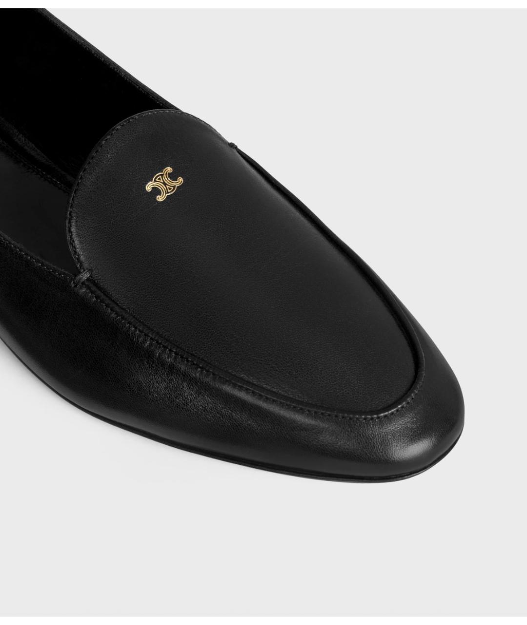 CELINE Черные кожаные лоферы, фото 5