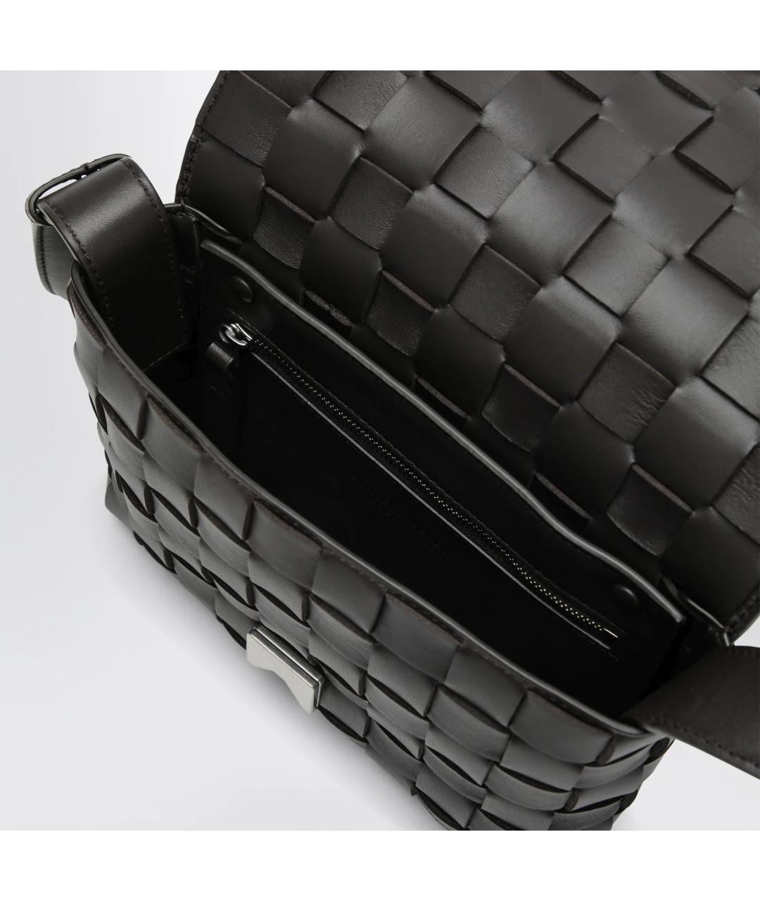 BOTTEGA VENETA Коричневая кожаная сумка на плечо, фото 4