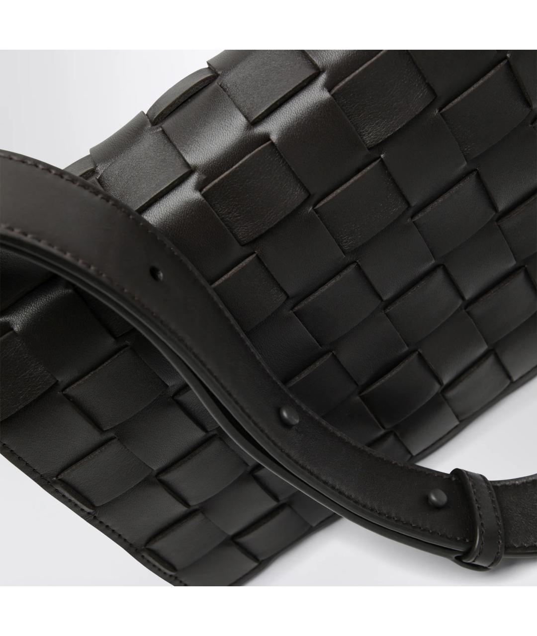 BOTTEGA VENETA Коричневая кожаная сумка на плечо, фото 5