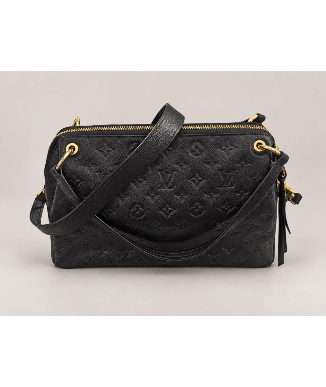 LOUIS VUITTON Черная кожаная сумка через плечо, фото 4