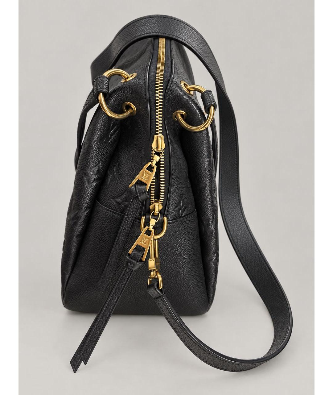LOUIS VUITTON Черная кожаная сумка через плечо, фото 2