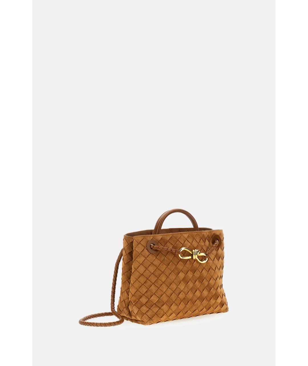 BOTTEGA VENETA Коричневая замшевая сумка с короткими ручками, фото 2