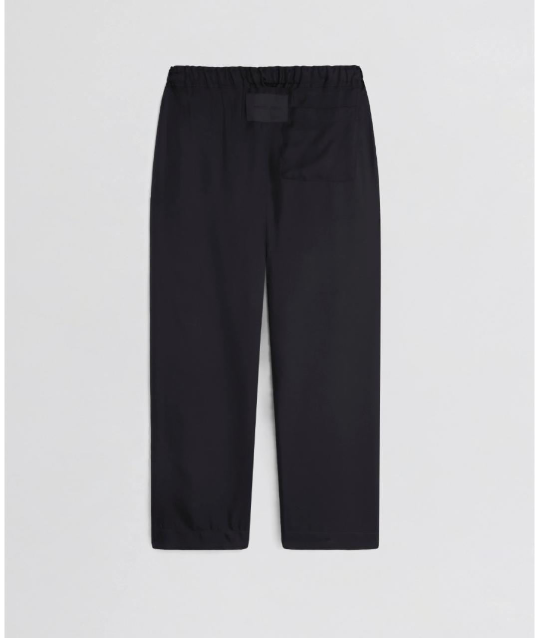 PHOEBE PHILO Черные хлопковые прямые брюки, фото 2
