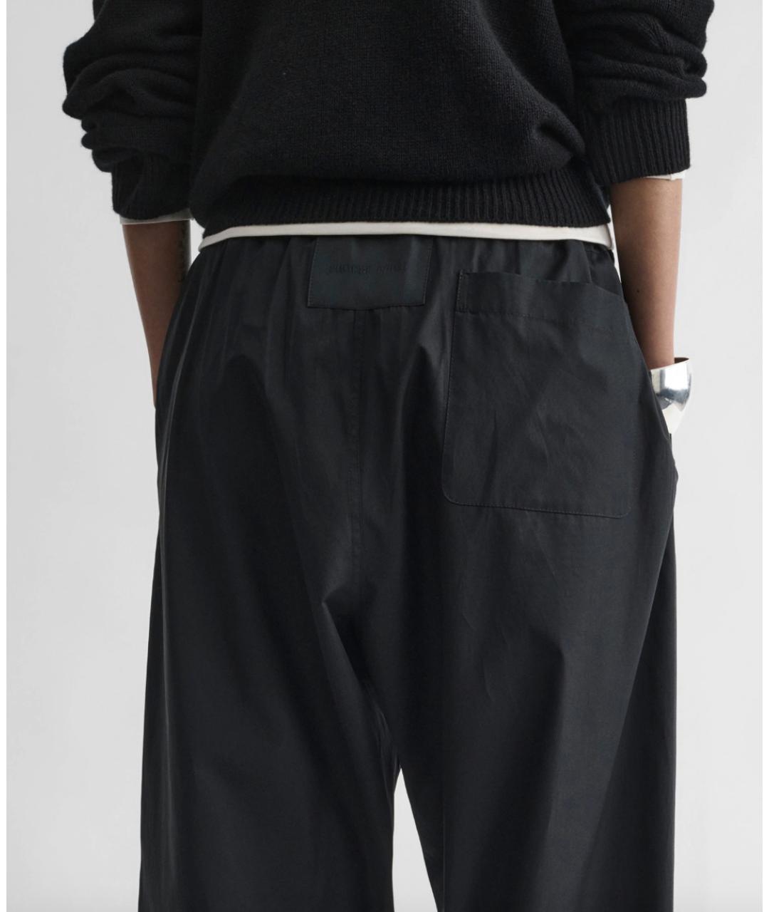 PHOEBE PHILO Черные хлопковые прямые брюки, фото 6