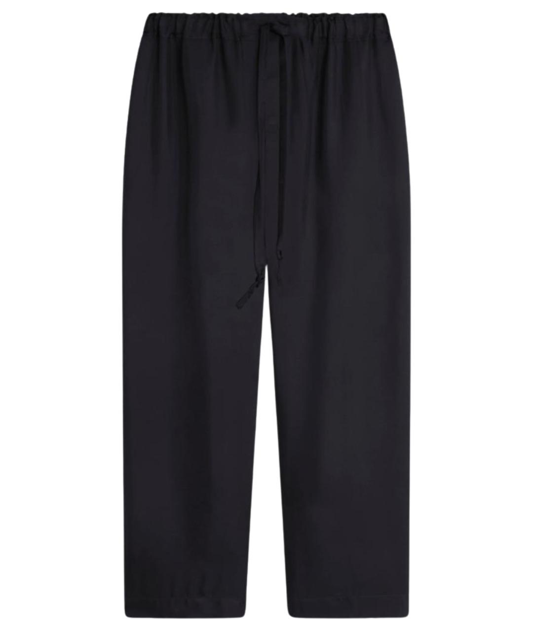 PHOEBE PHILO Черные хлопковые прямые брюки, фото 1