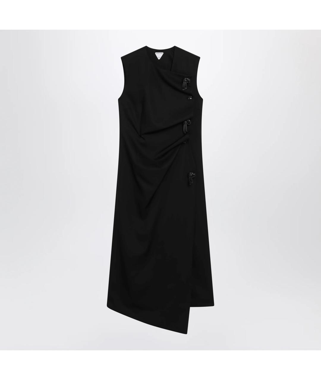BOTTEGA VENETA Черное шерстяное платье, фото 3