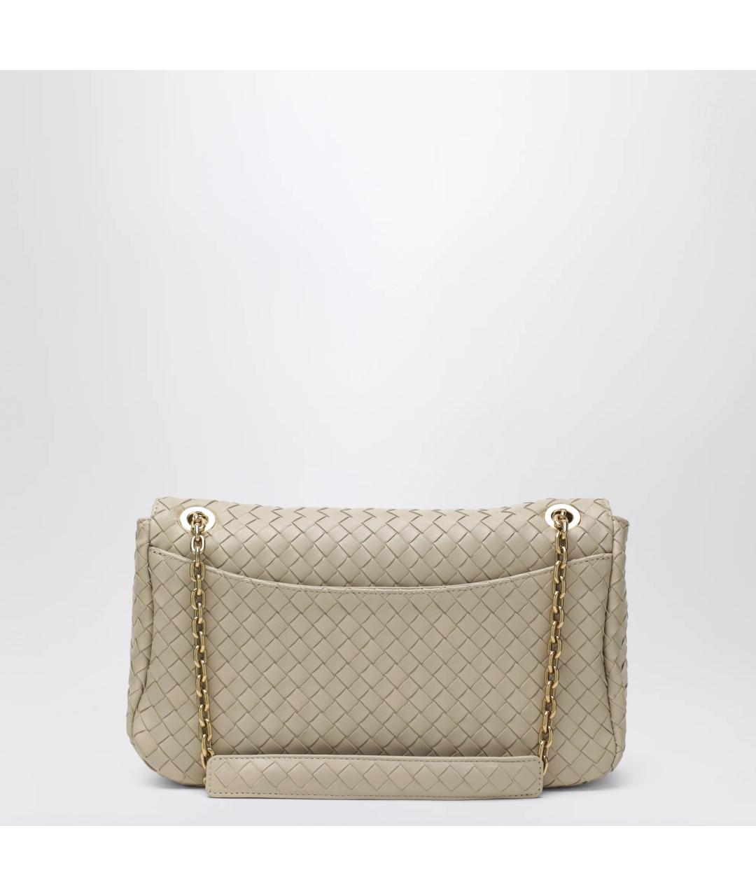 BOTTEGA VENETA Бежевая кожаная сумка через плечо, фото 3