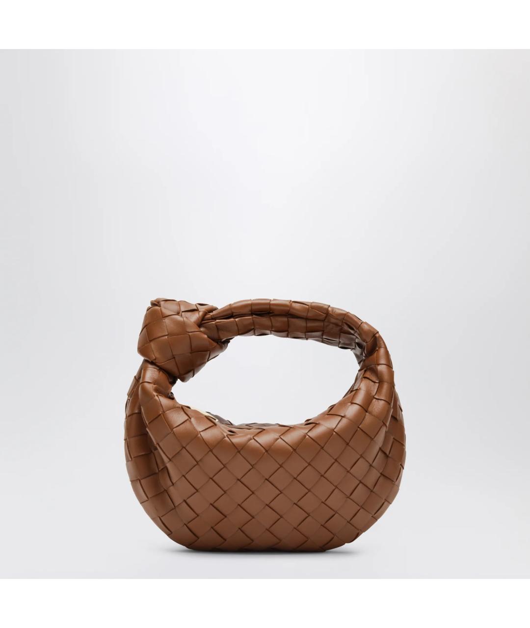 BOTTEGA VENETA Коричневая кожаная сумка с короткими ручками, фото 6