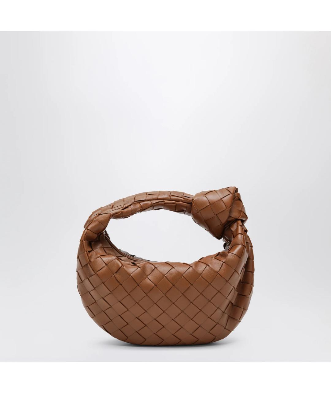 BOTTEGA VENETA Коричневая кожаная сумка с короткими ручками, фото 3