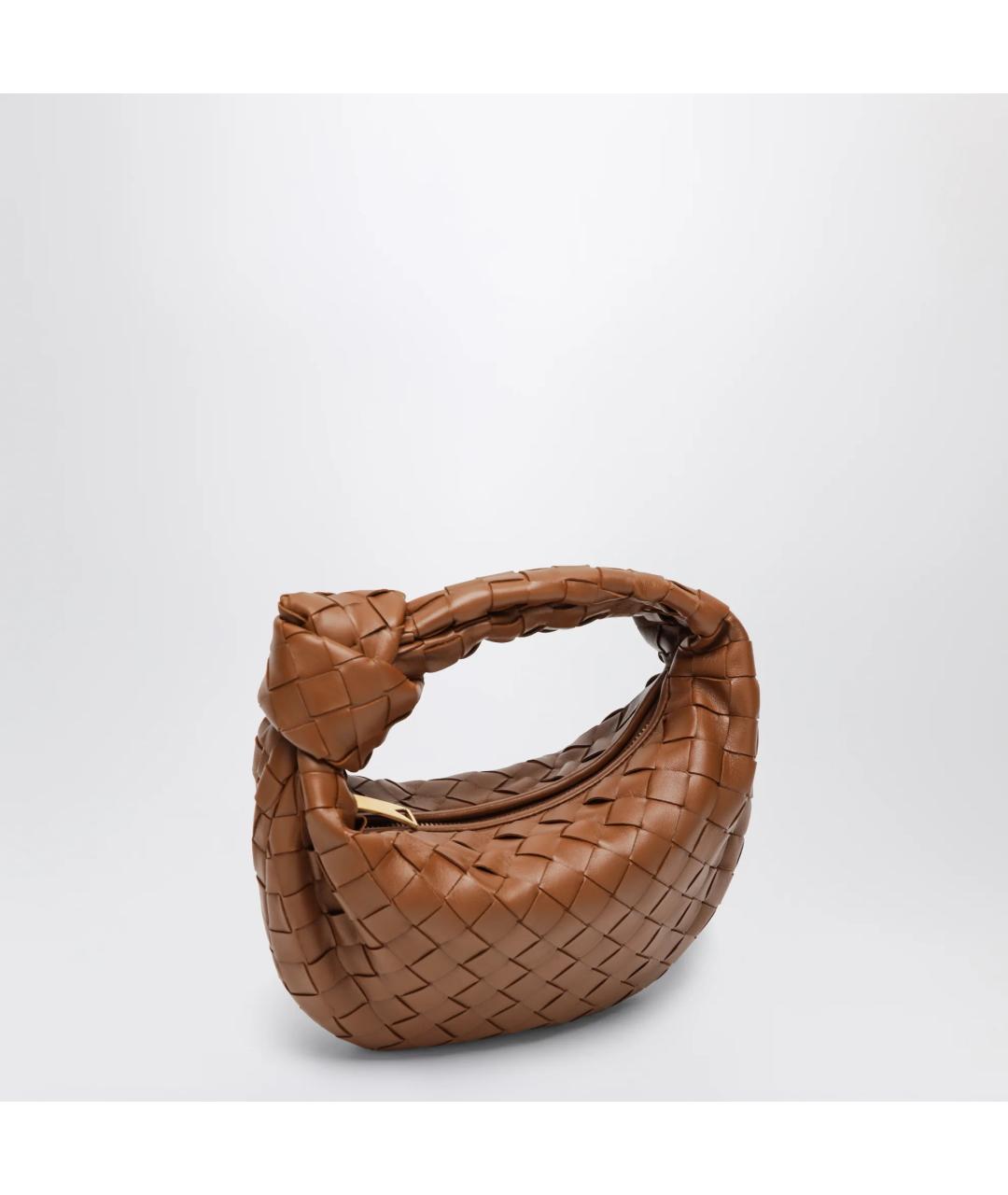 BOTTEGA VENETA Коричневая кожаная сумка с короткими ручками, фото 2