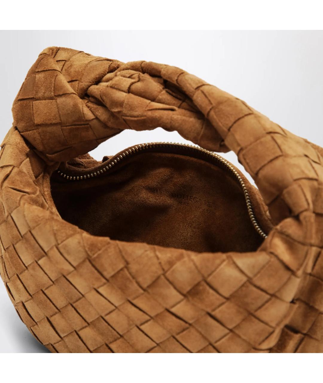 BOTTEGA VENETA Коричневая замшевая сумка с короткими ручками, фото 4
