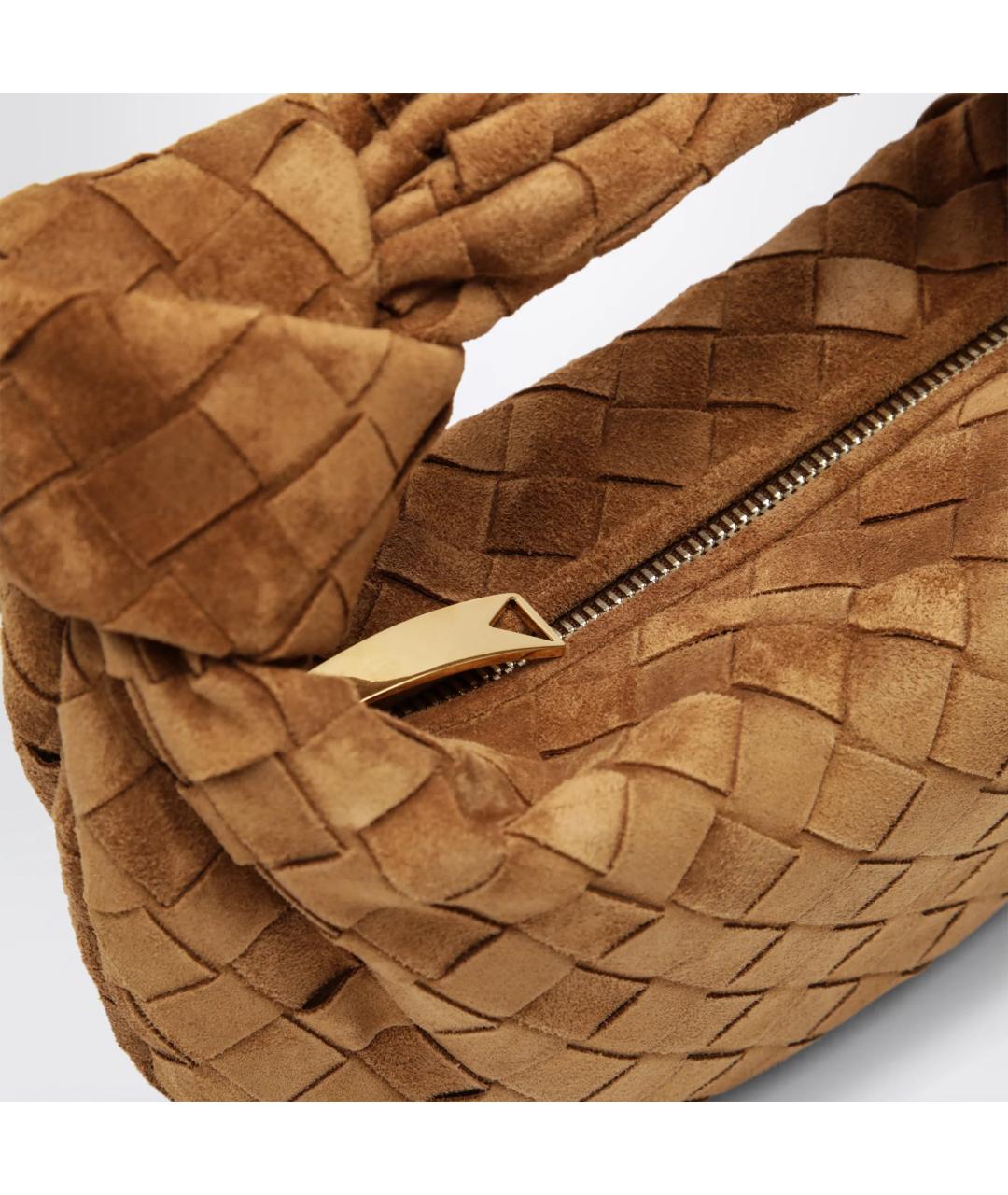 BOTTEGA VENETA Коричневая замшевая сумка с короткими ручками, фото 5