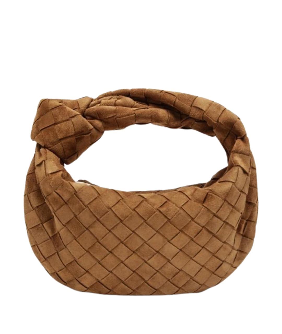 BOTTEGA VENETA Коричневая замшевая сумка с короткими ручками, фото 1