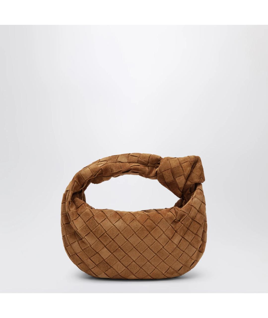 BOTTEGA VENETA Коричневая замшевая сумка с короткими ручками, фото 3