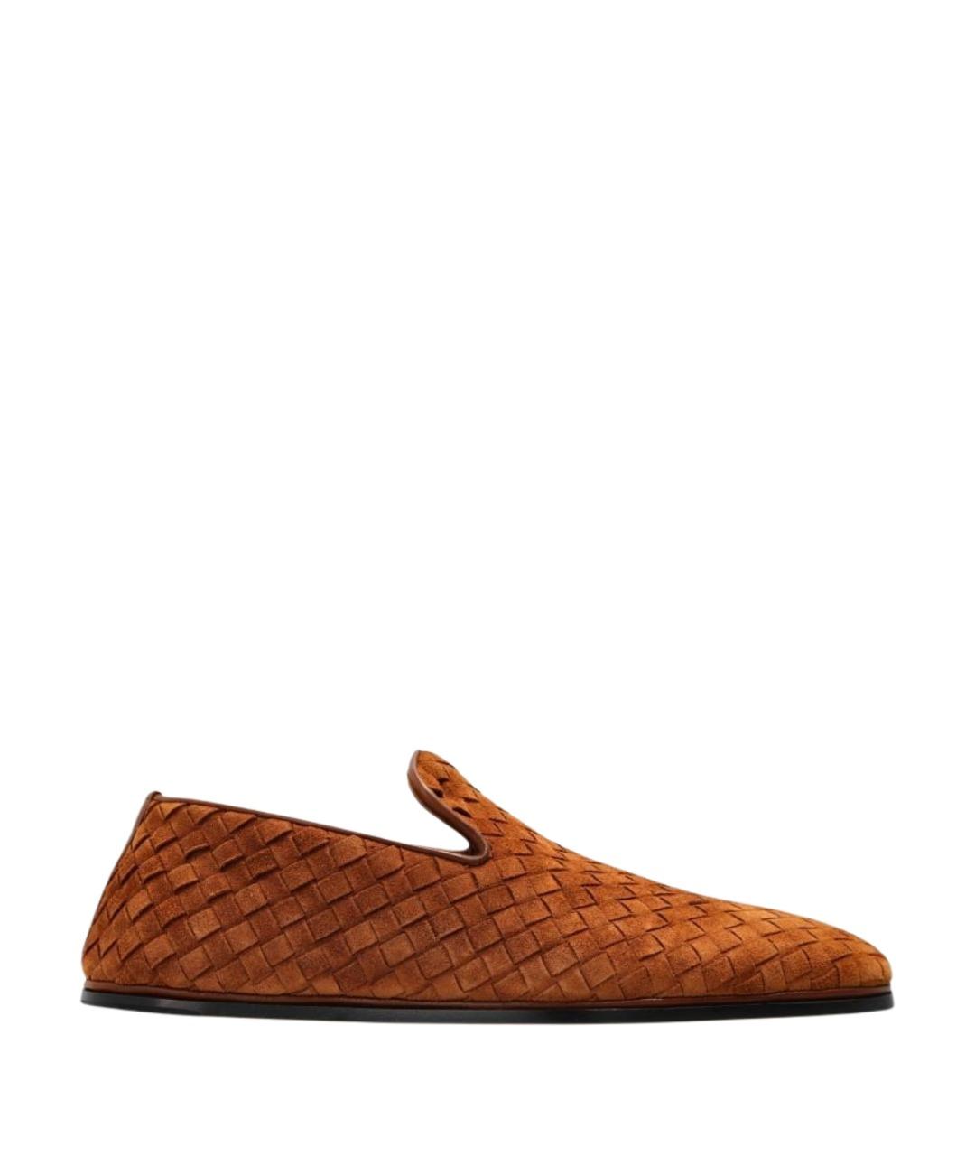 BOTTEGA VENETA Коричневые замшевые лоферы, фото 1
