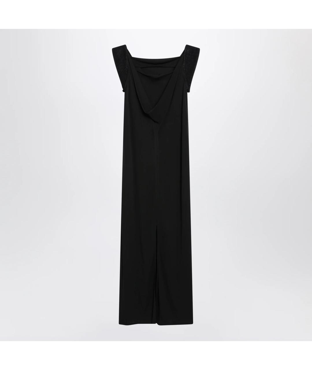 BOTTEGA VENETA Черное вискозное платье, фото 2