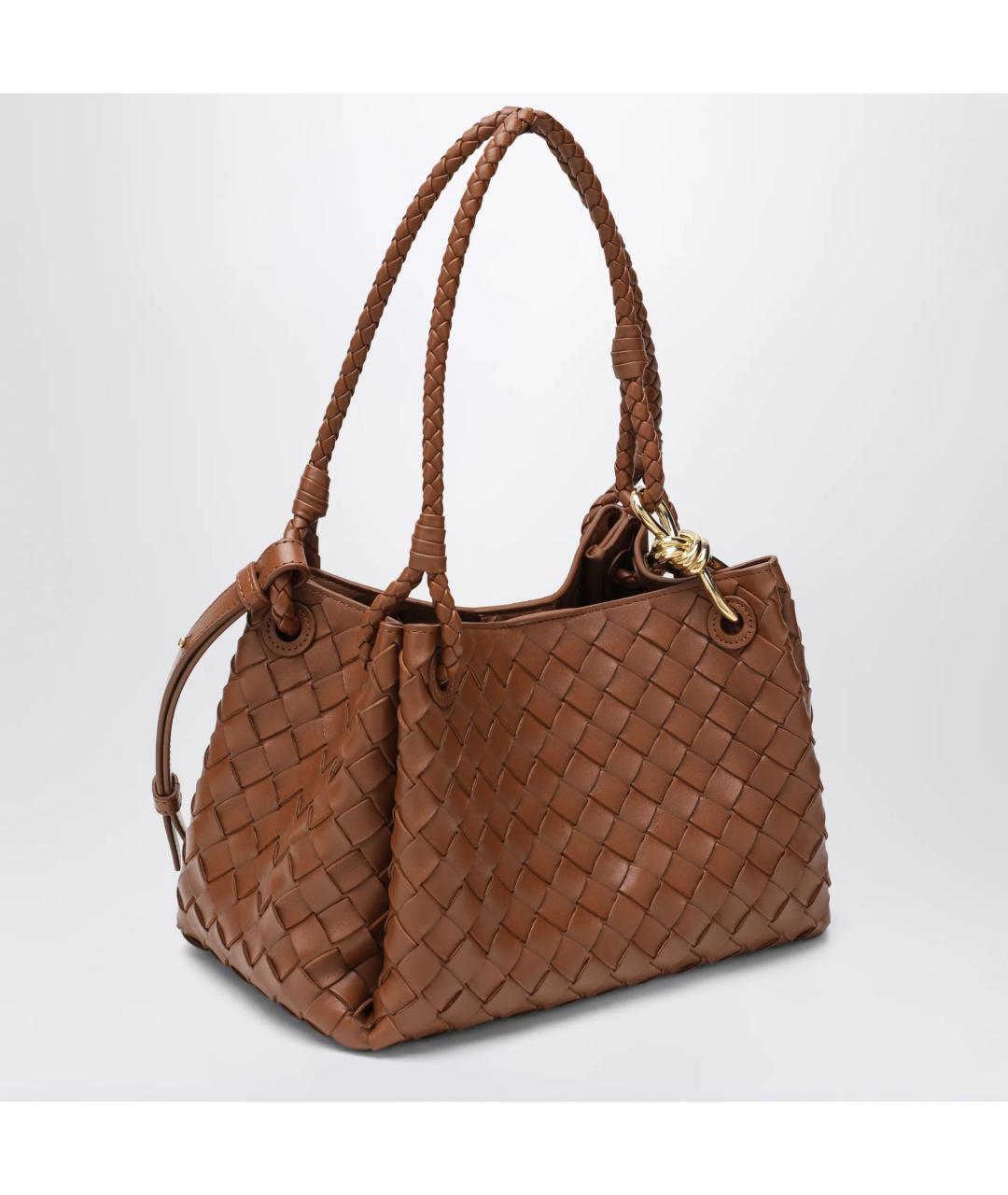 BOTTEGA VENETA Коричневая кожаная сумка через плечо, фото 2