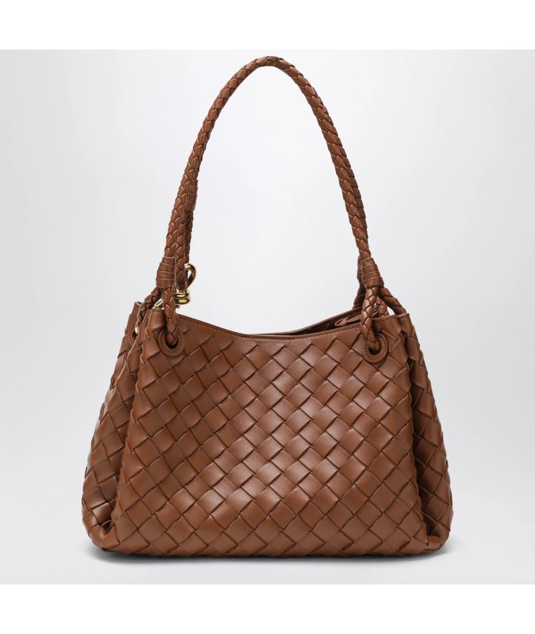 BOTTEGA VENETA Коричневая кожаная сумка через плечо, фото 3
