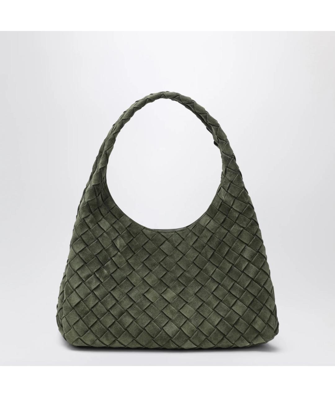 BOTTEGA VENETA Зеленая замшевая сумка через плечо, фото 3