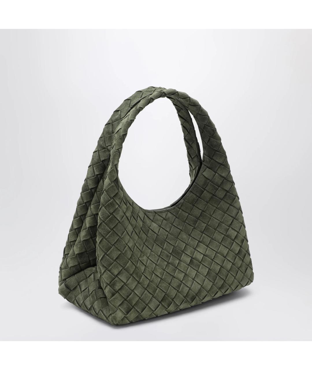 BOTTEGA VENETA Зеленая замшевая сумка через плечо, фото 2