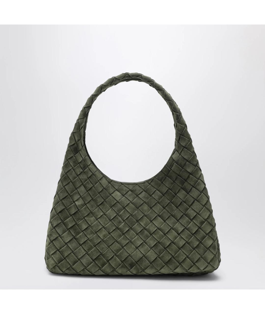 BOTTEGA VENETA Зеленая замшевая сумка через плечо, фото 6