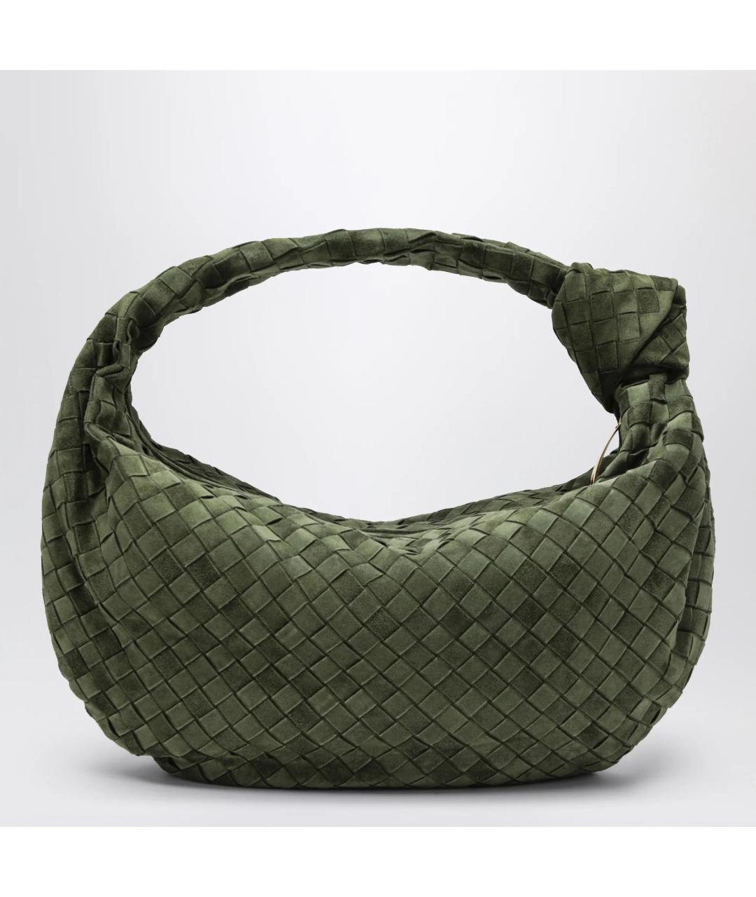 BOTTEGA VENETA Зеленая замшевая сумка через плечо, фото 3