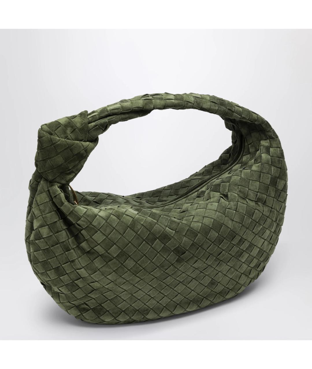 BOTTEGA VENETA Зеленая замшевая сумка через плечо, фото 2