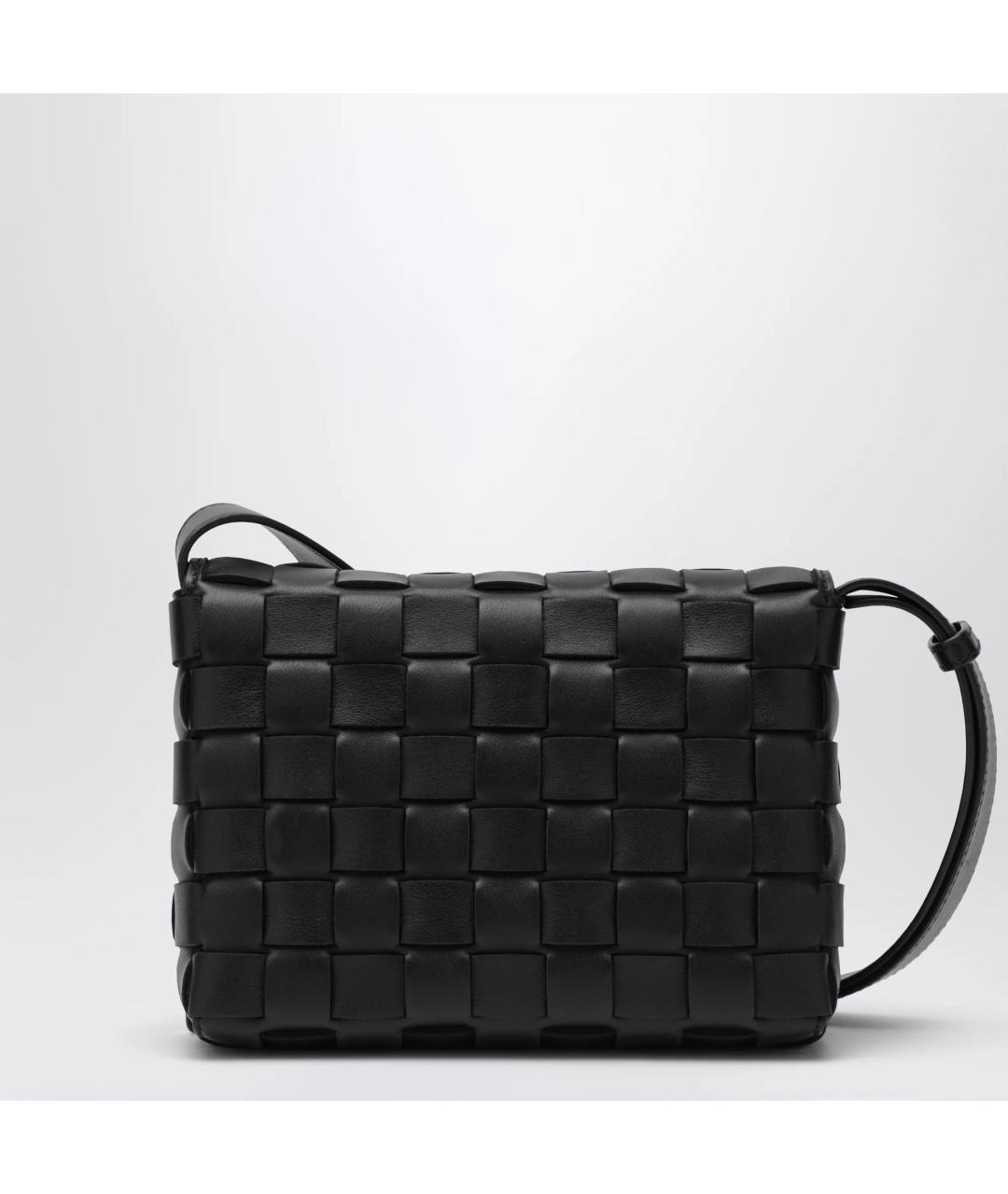 BOTTEGA VENETA Черная кожаная сумка через плечо, фото 3