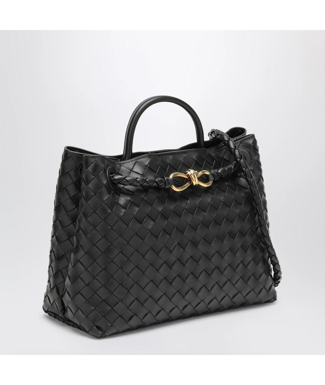 BOTTEGA VENETA Черная кожаная сумка тоут, фото 2