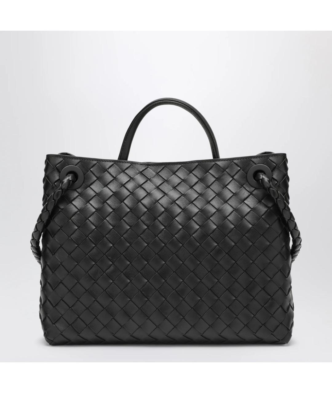 BOTTEGA VENETA Черная кожаная сумка тоут, фото 3