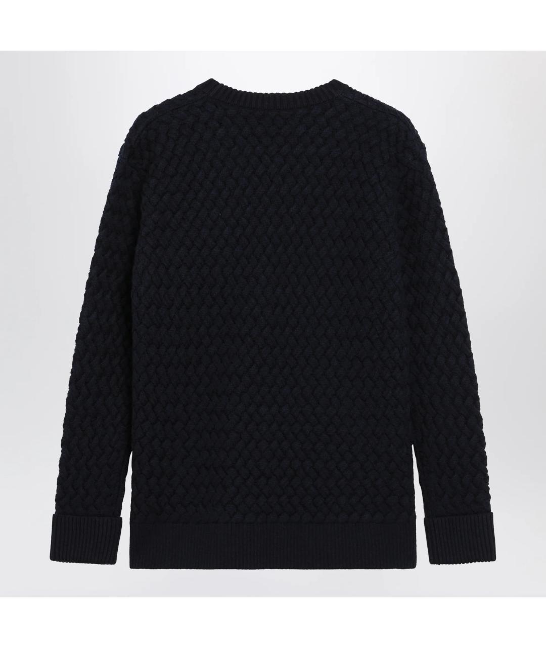 BOTTEGA VENETA Темно-синий шерстяной джемпер / свитер, фото 2