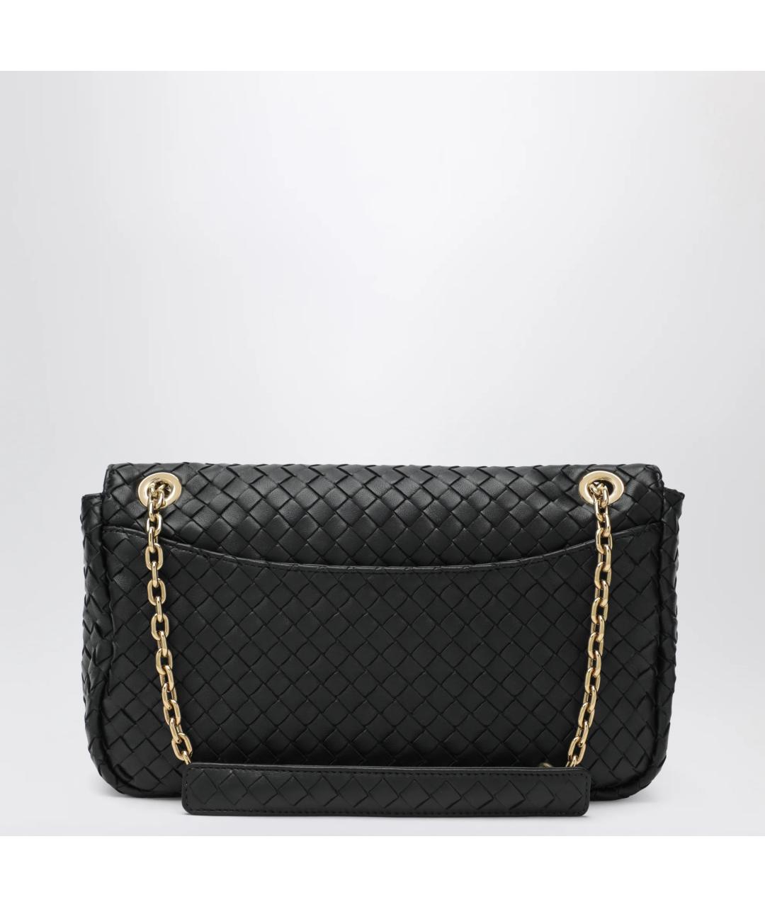 BOTTEGA VENETA Черная кожаная сумка через плечо, фото 3